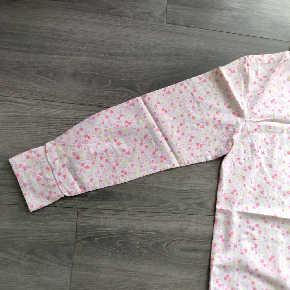 Victoria’s Secret Floral Button Up Long Sleeve Pink Night Shirt Gown Womens Sz S - Picture 4 of 11